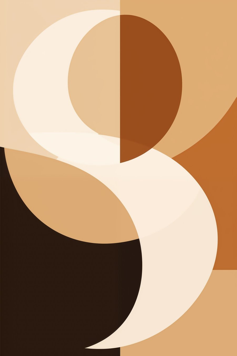 Formas geométricas em bege — design completo