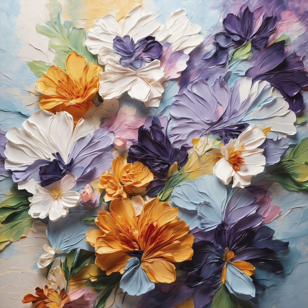Curvas fluidas de flores — design completo