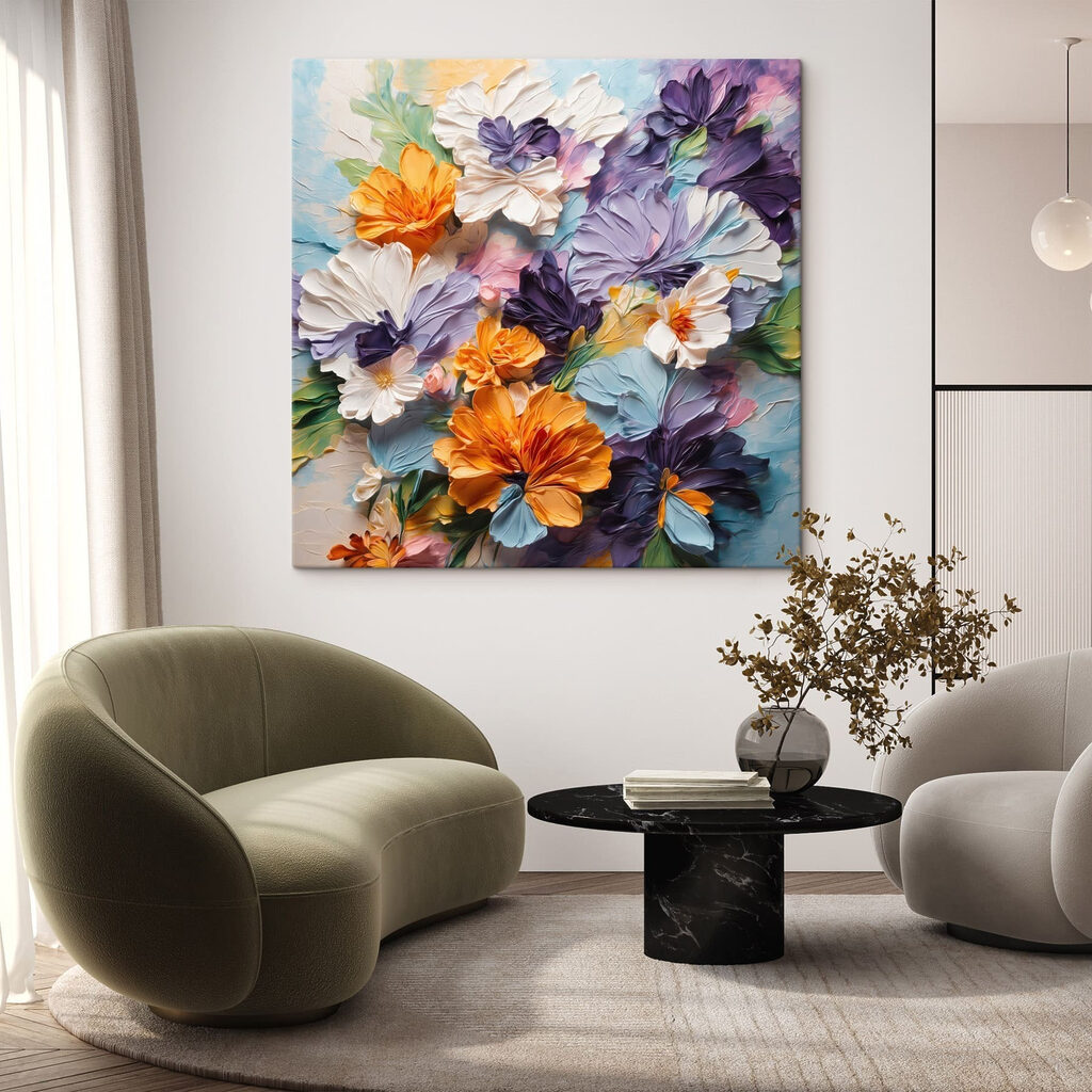 Curvas fluidas de flores — interior 3