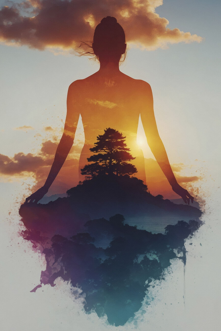 Meditação na floresta — design completo