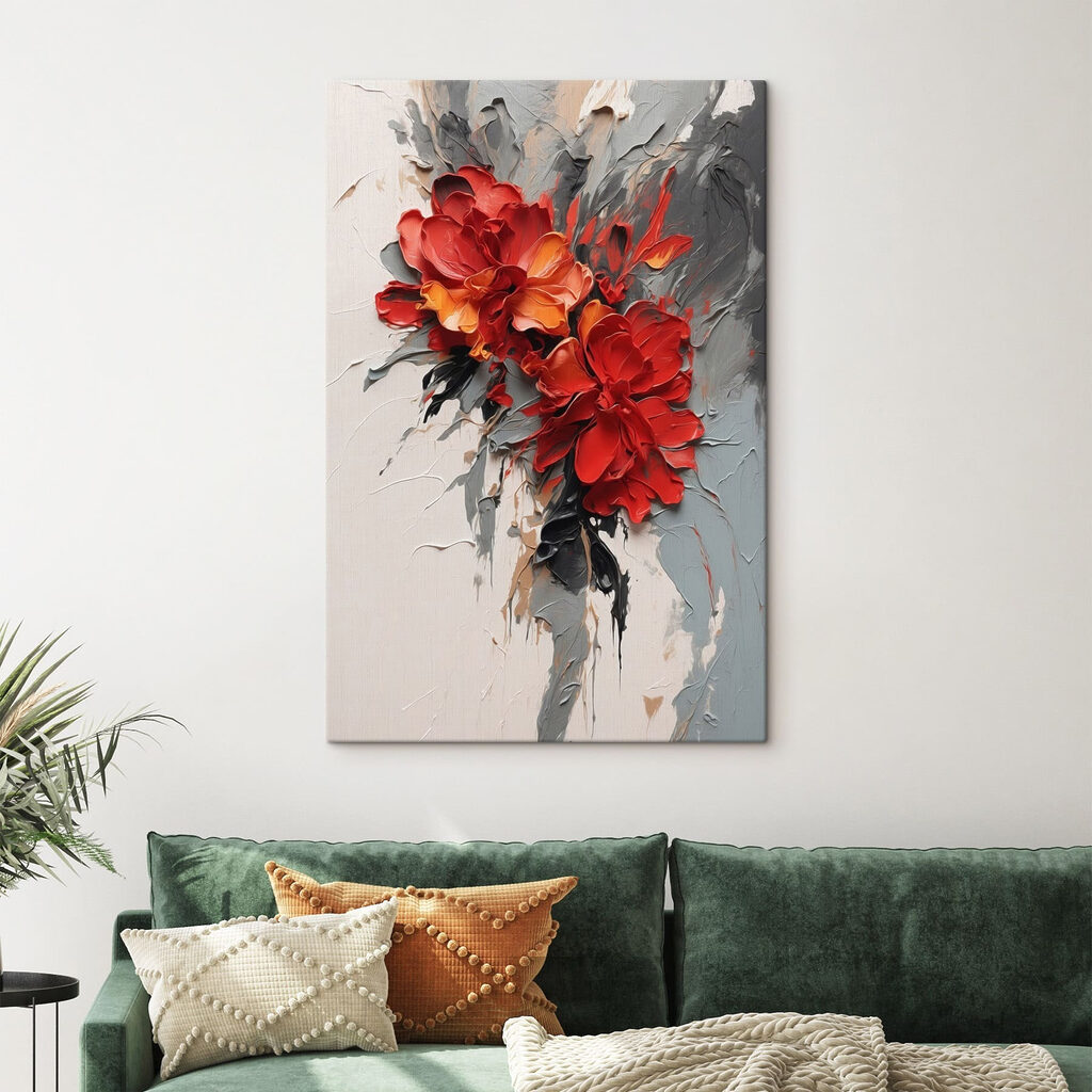 Flores entre fissuras cinzentas — interior 3