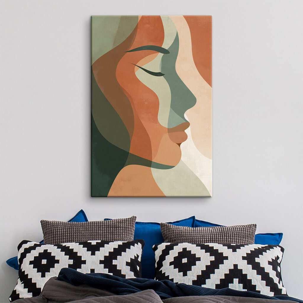 Perfil feminino em verde — interior 2