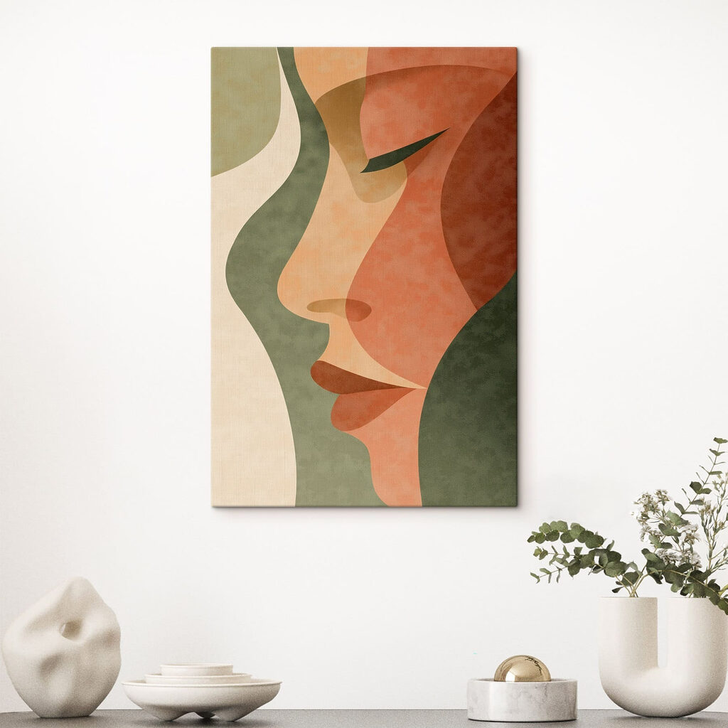Olhar fechado em verde-oliva — interior 1