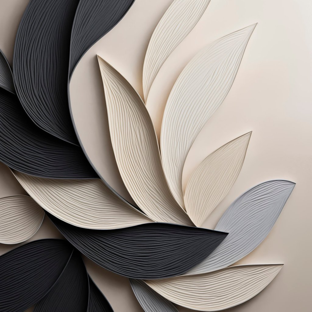 Folhas em contraste — design completo