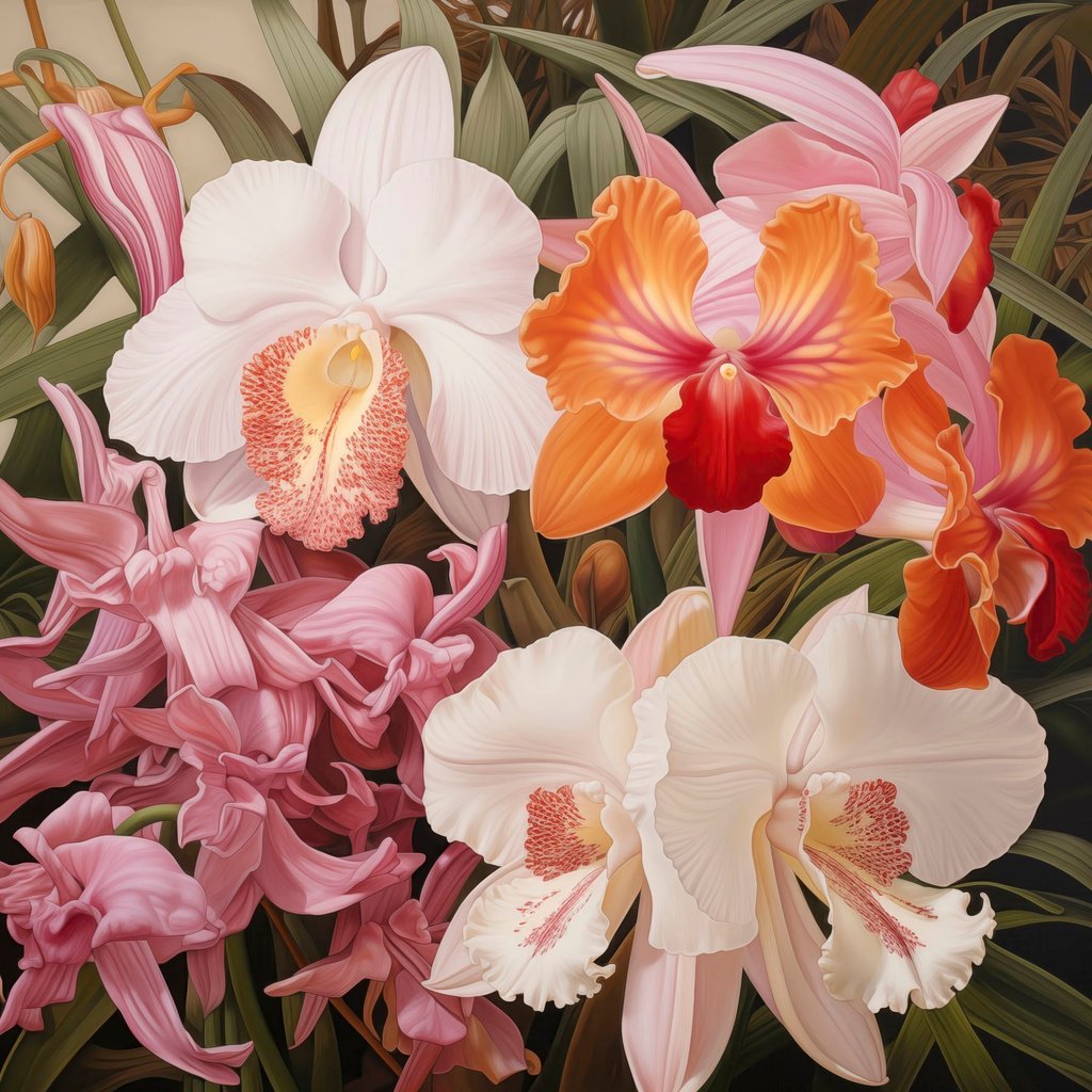 Orquídeas tropicais — design completo