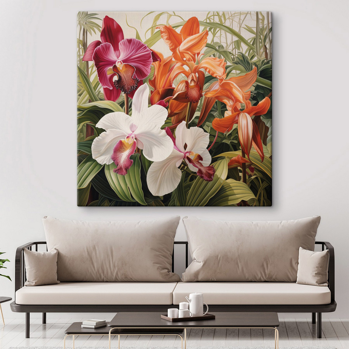 Ramo tropical com folhagem — interior 2