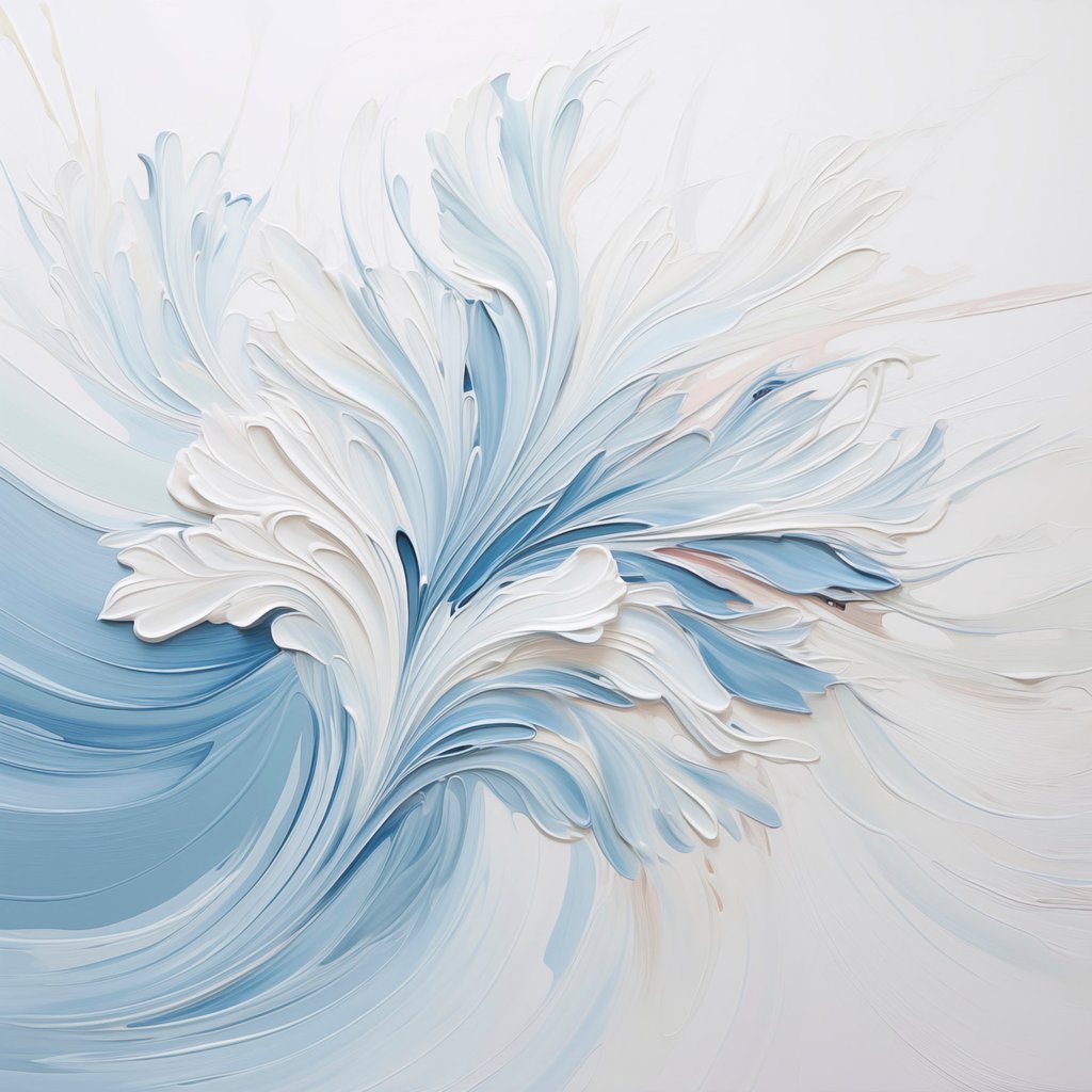 Flores abstratas em azul — design completo