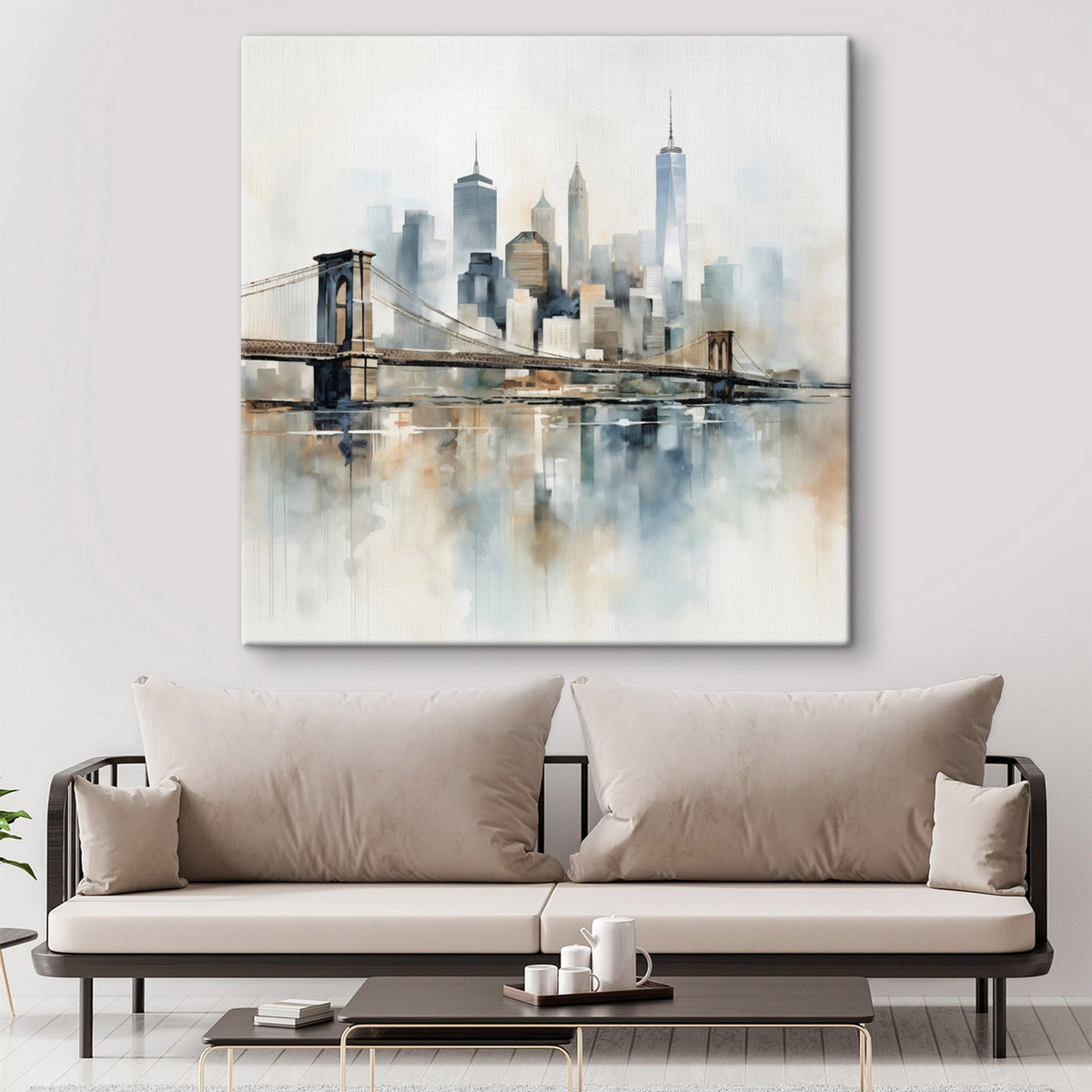 Cidade abstrata em aguarela — interior 2