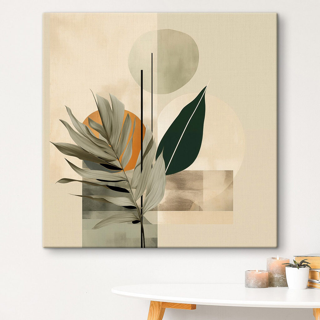 Folhas verdes e geometria — interior 2