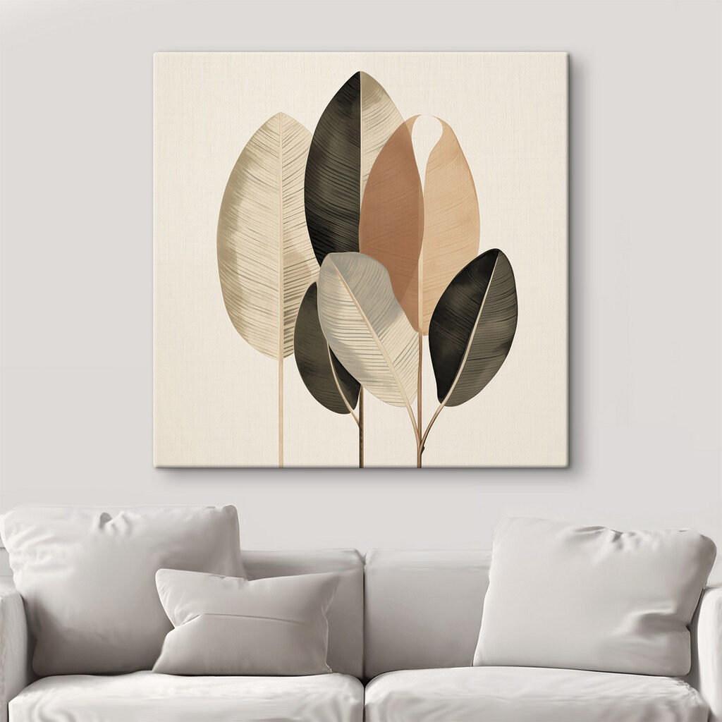Folhas grandes em hastes — interior 2