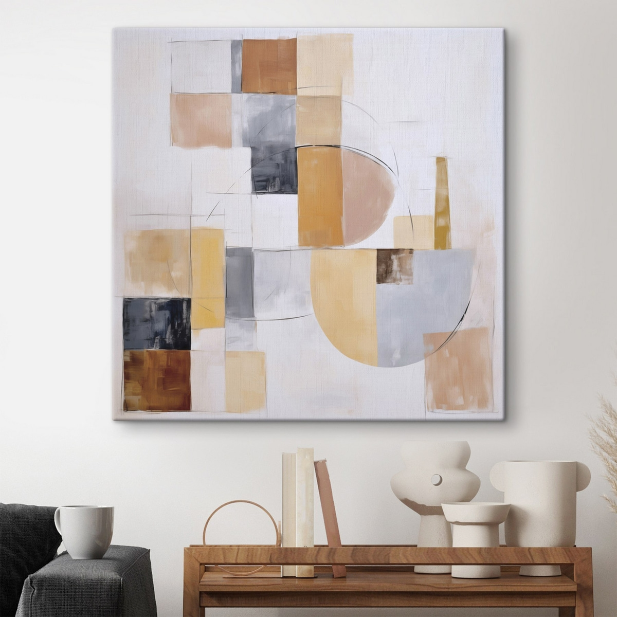 Pintura abstrata envelhecida — interior 1
