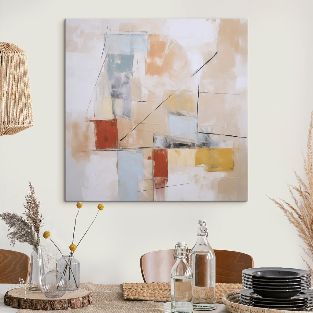 Blocos ocre e riscas — interior 1