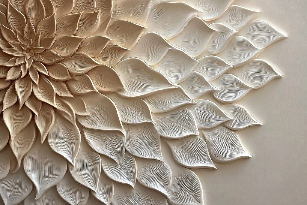 Flor de margens douradas — design completo
