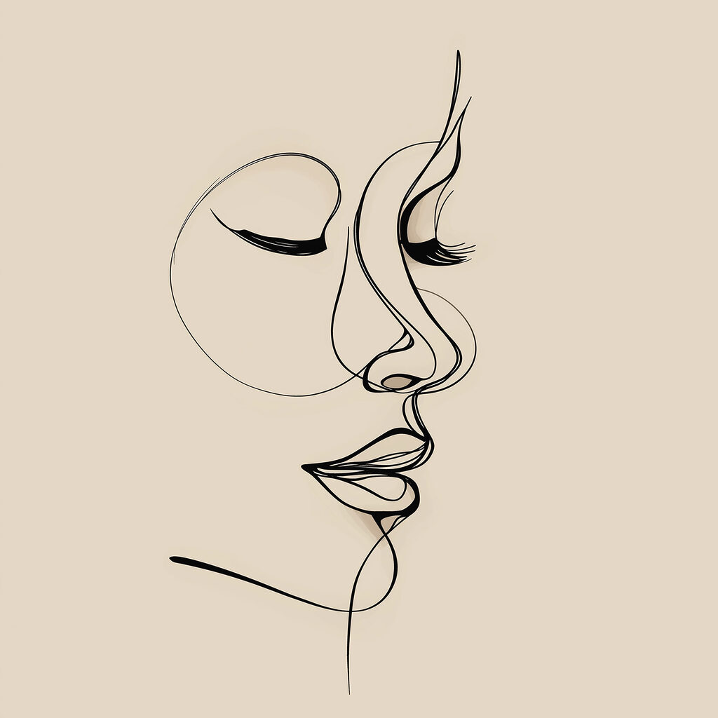 Perfil em linhas finas — design completo