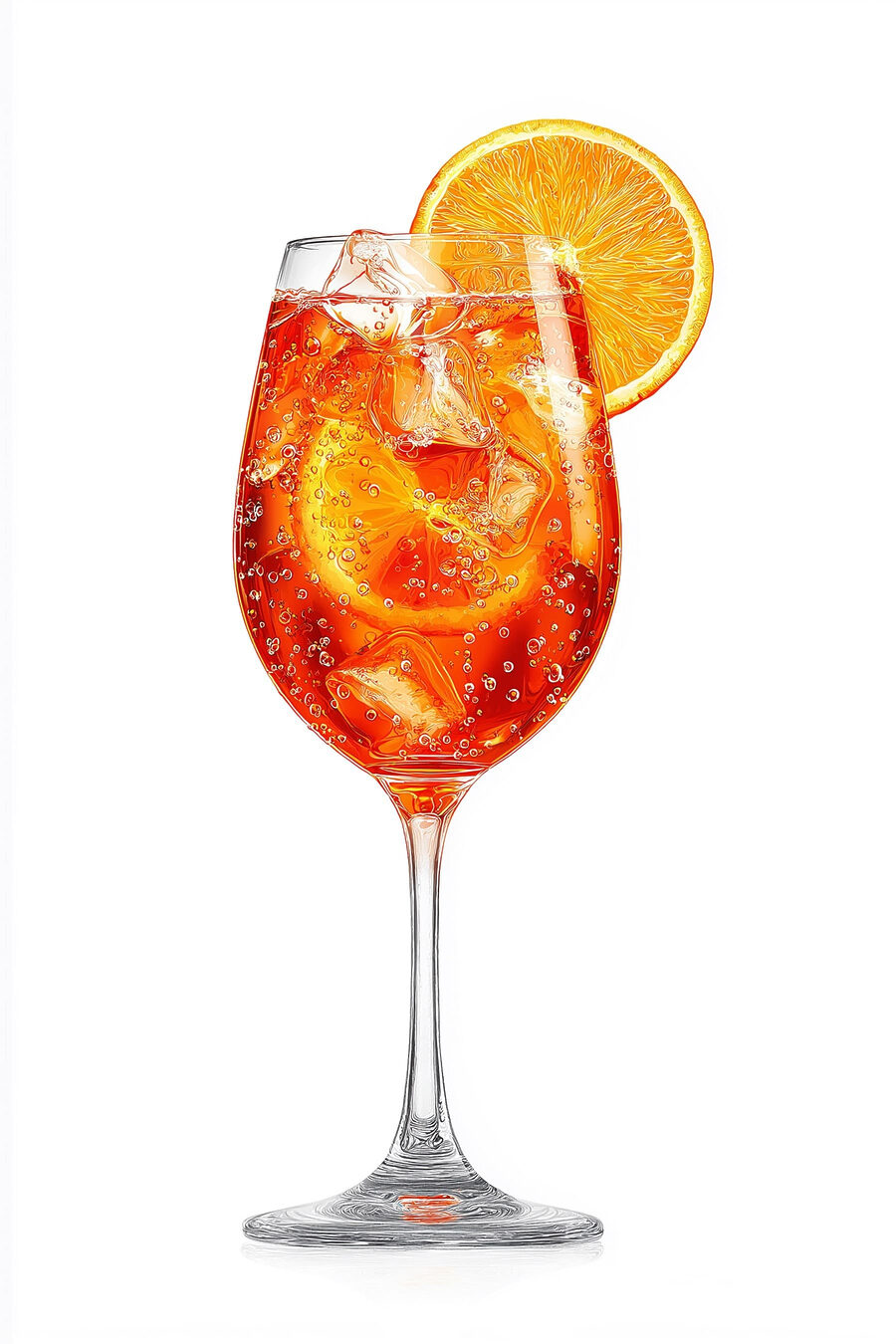 Aperitivo laranja com gelo — design completo