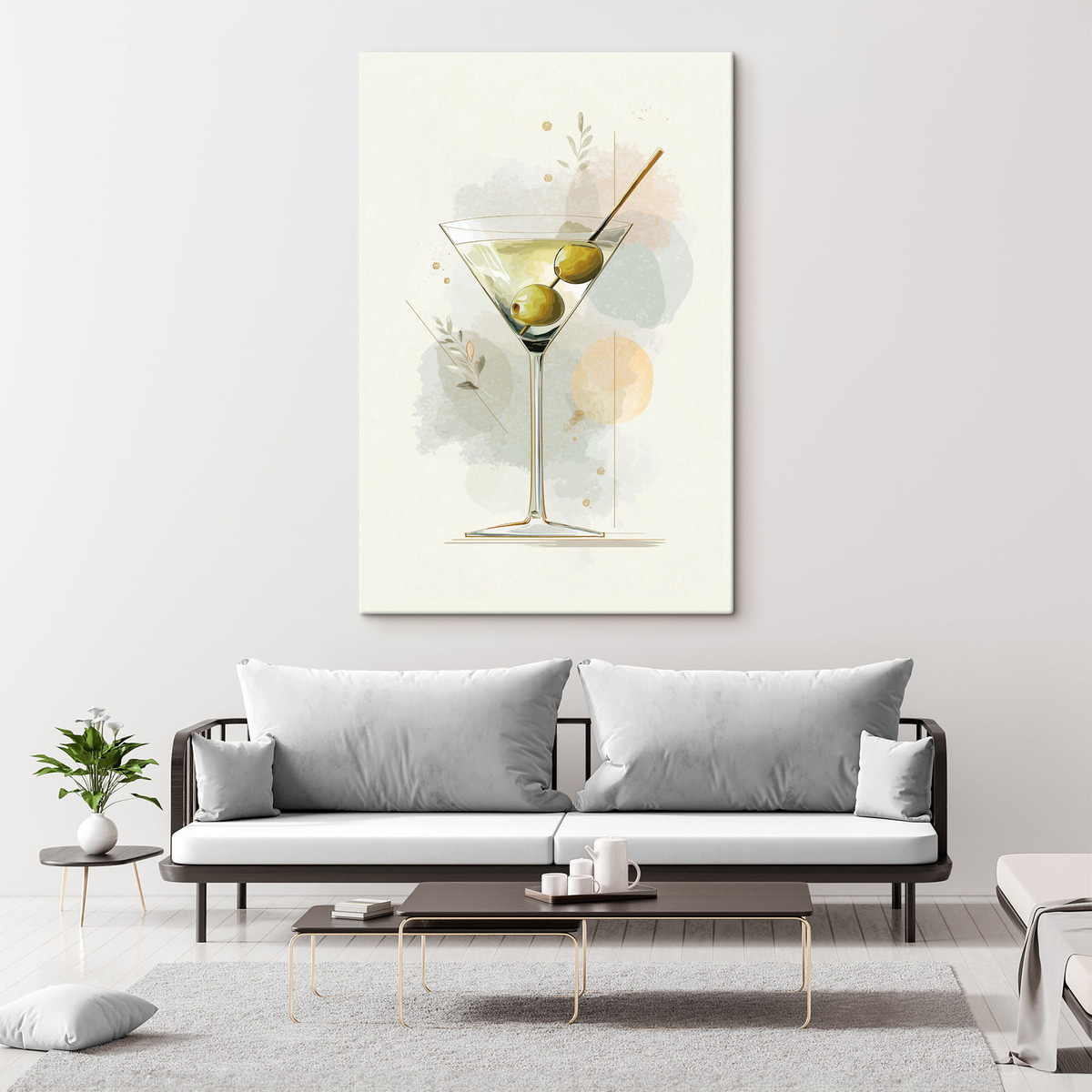 Copo de martini num interior