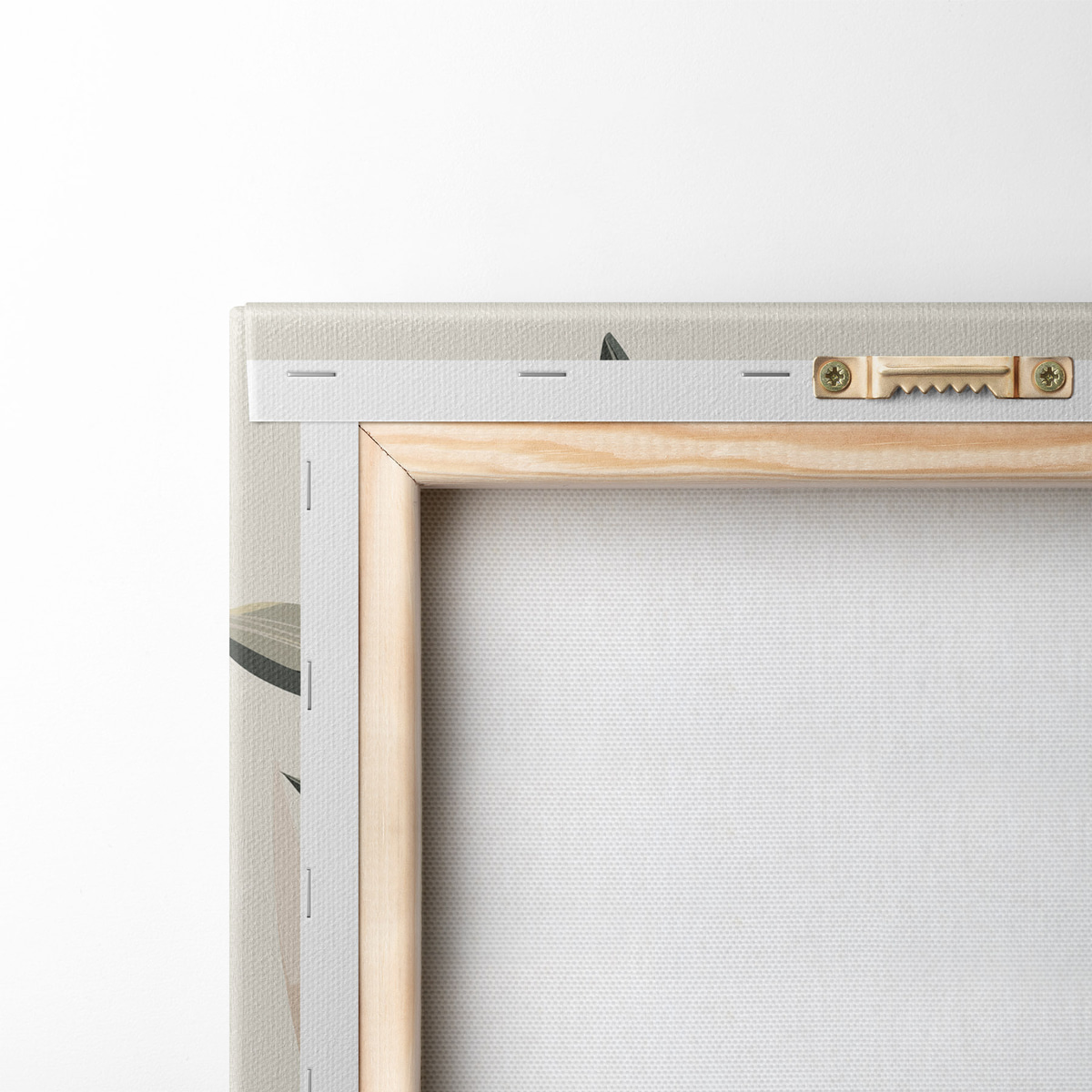 Vaso minimalista com ramo — verso