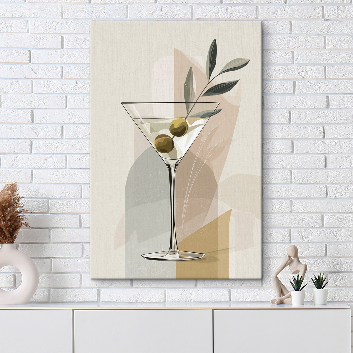 Vaso minimalista com ramo — interior 2