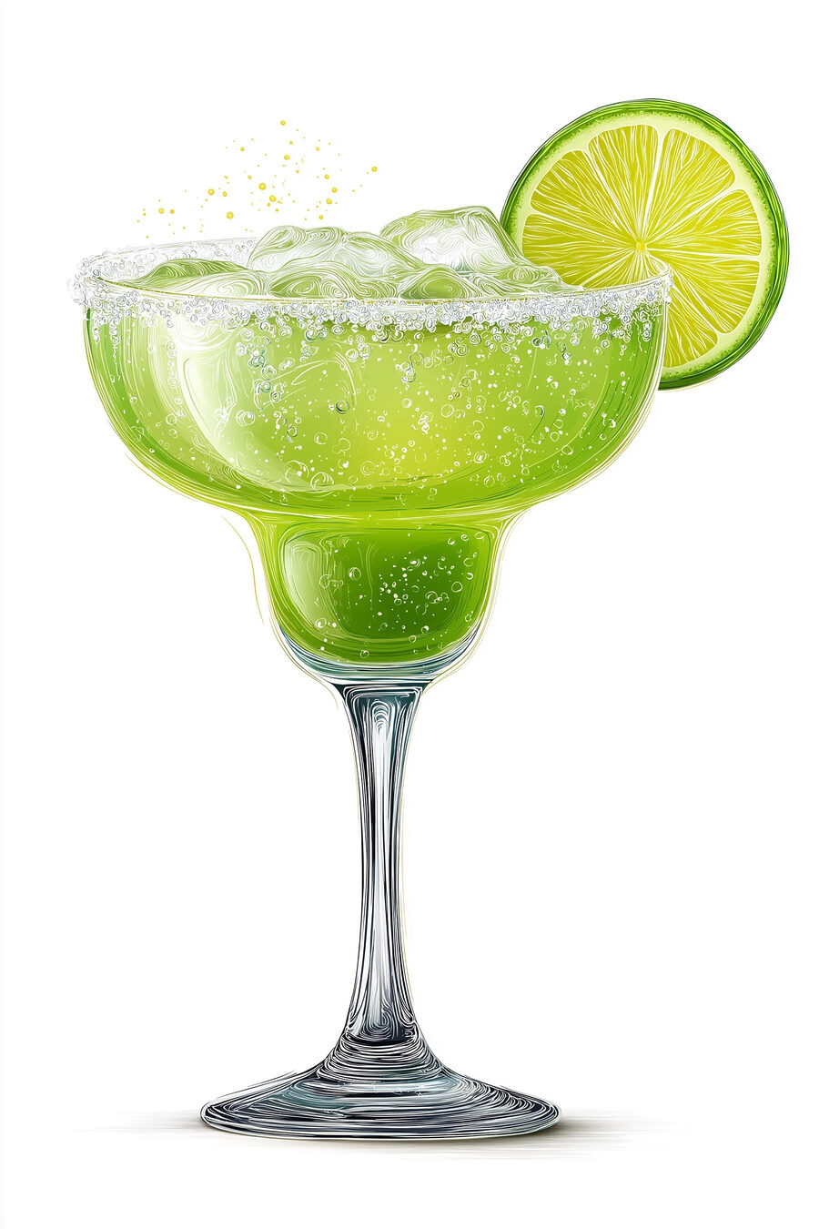 Cocktail verde com sal — design completo