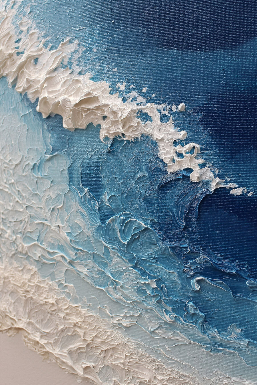 Onda azul com espuma — design completo