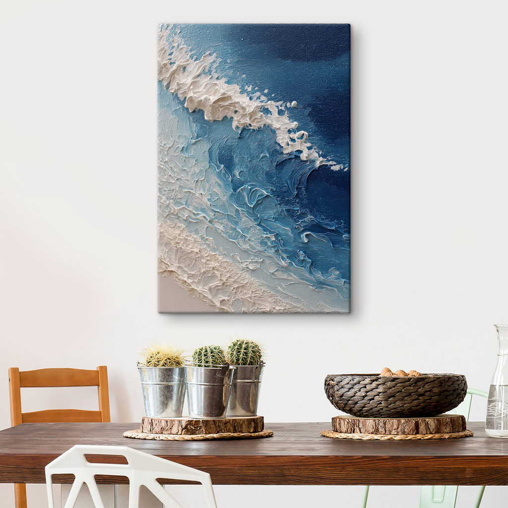 Onda azul com espuma — interior 1
