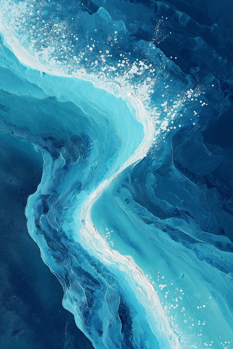 Espuma turquesa no mar — design completo