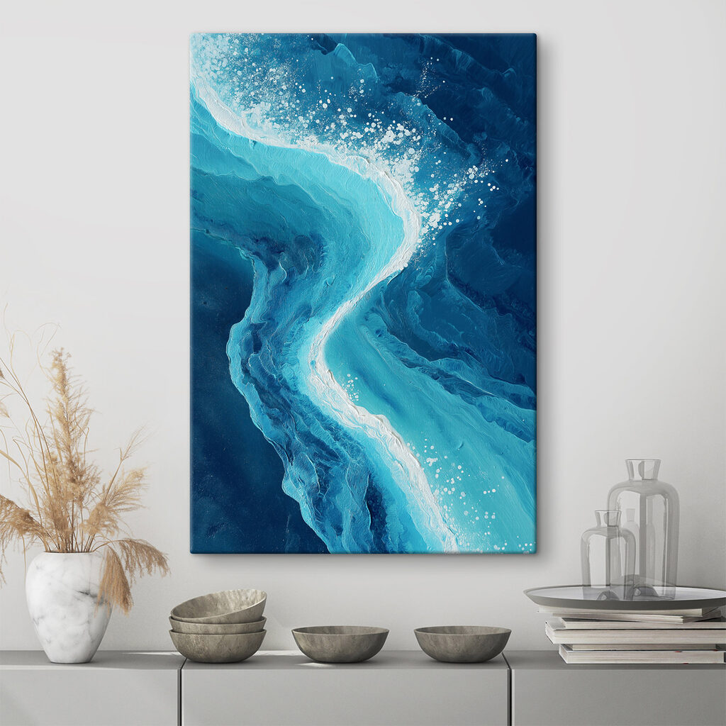 Espuma turquesa no mar — interior 1