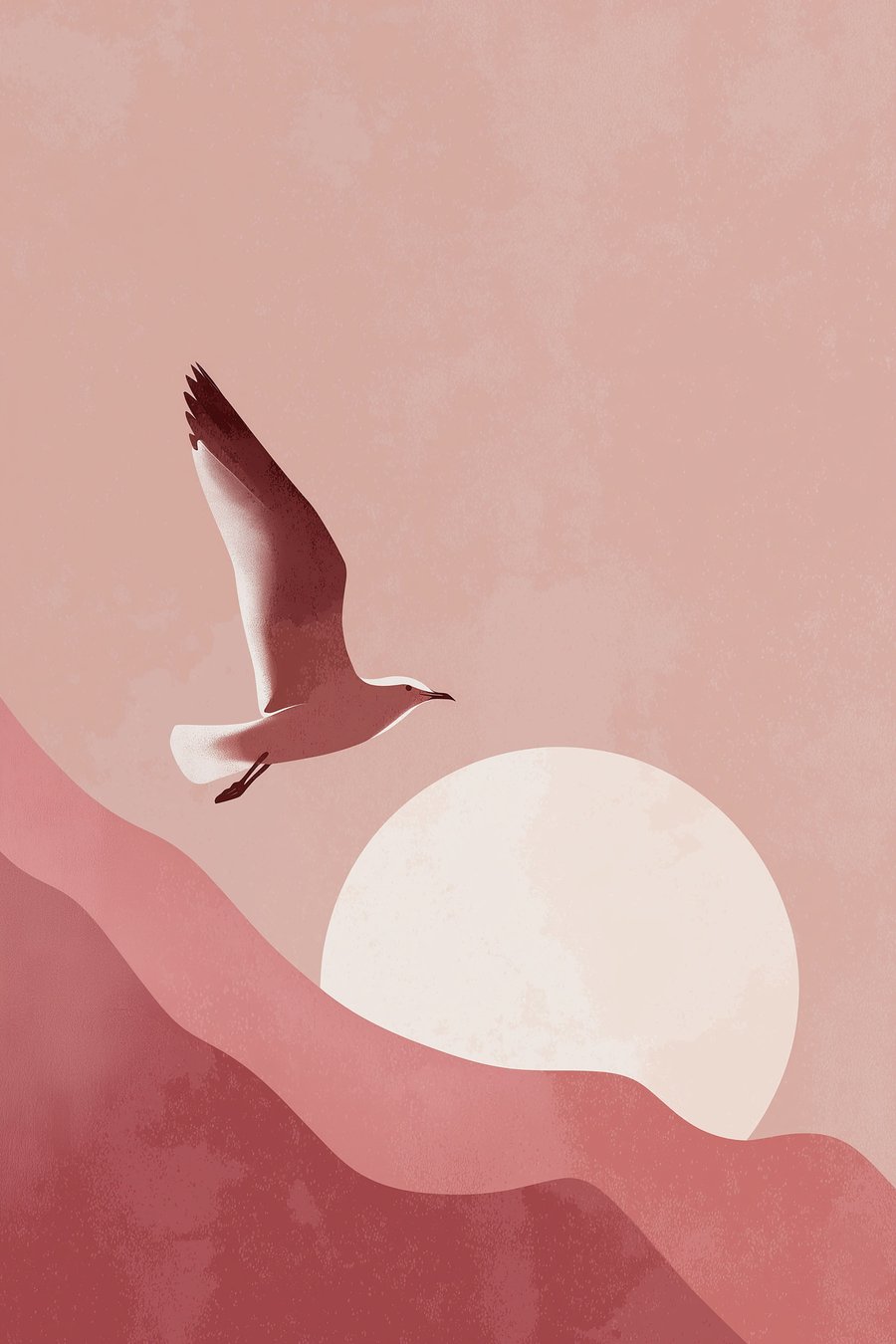 Ave ao entardecer — design completo