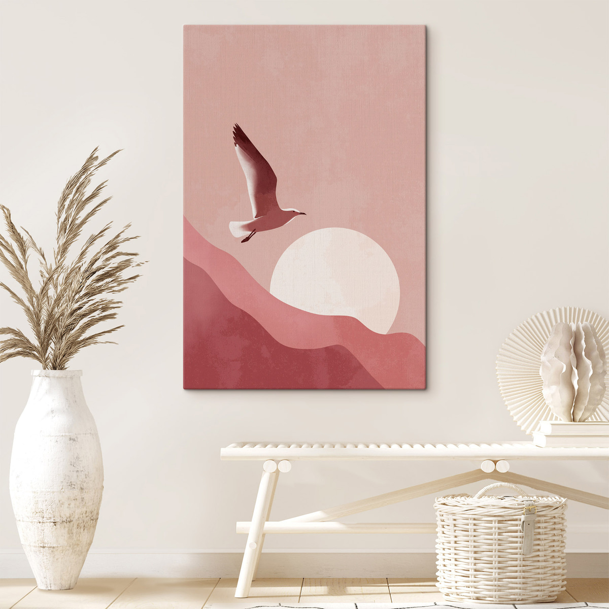 Ave ao entardecer — interior 1