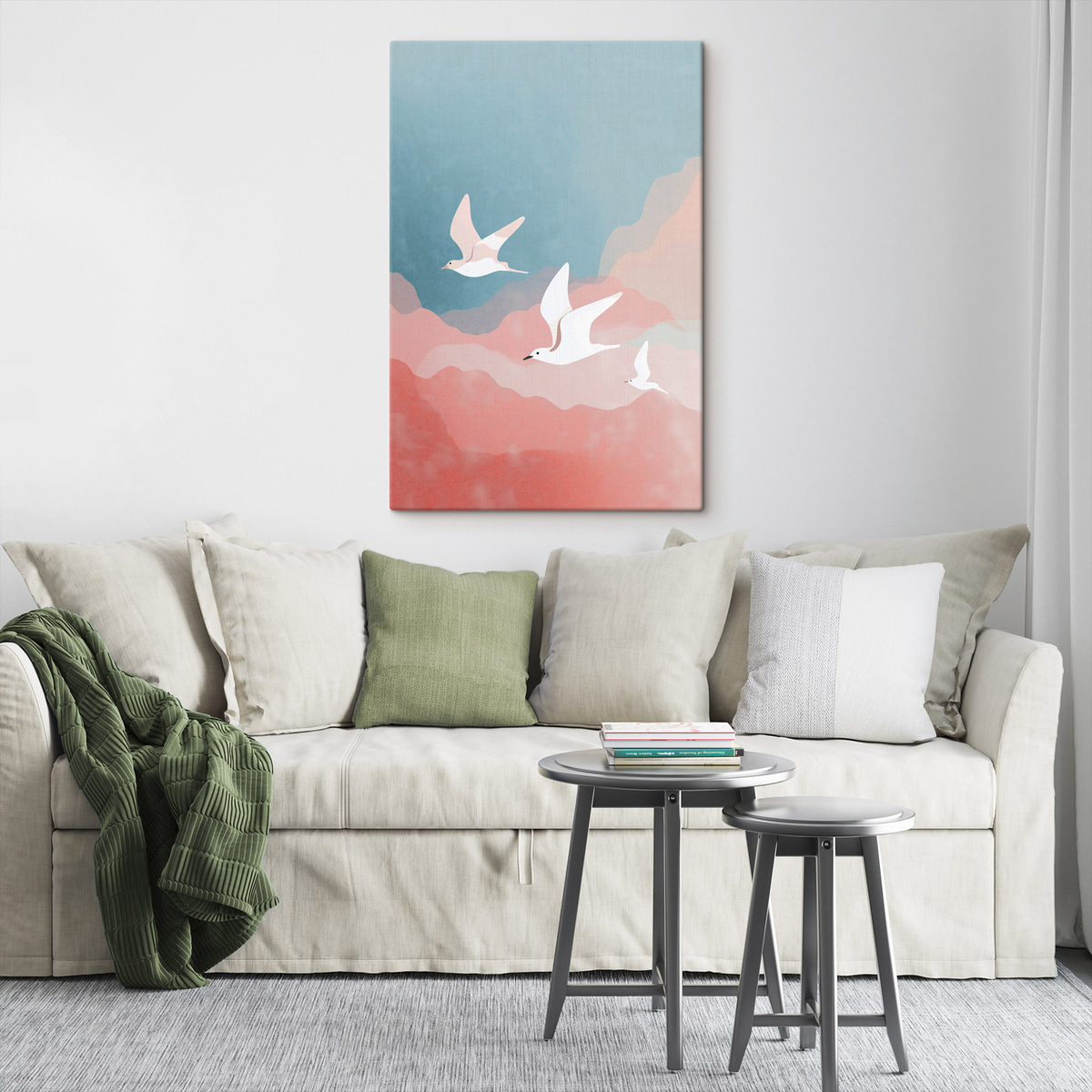 Cena de aves voadoras — interior 2