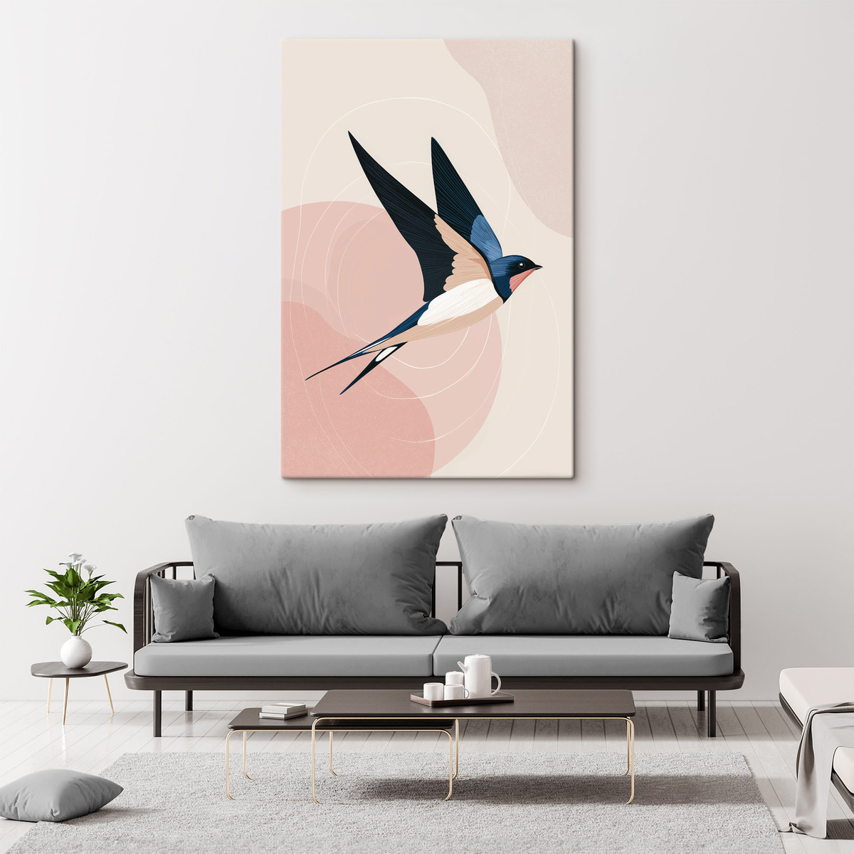 Aves em voo — interior 1