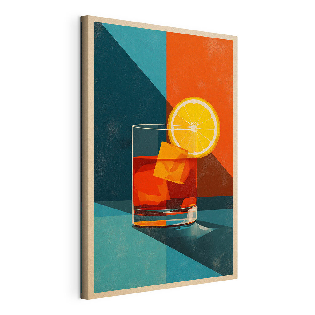Aperitivo em blocos, tela esticada e borda contínua