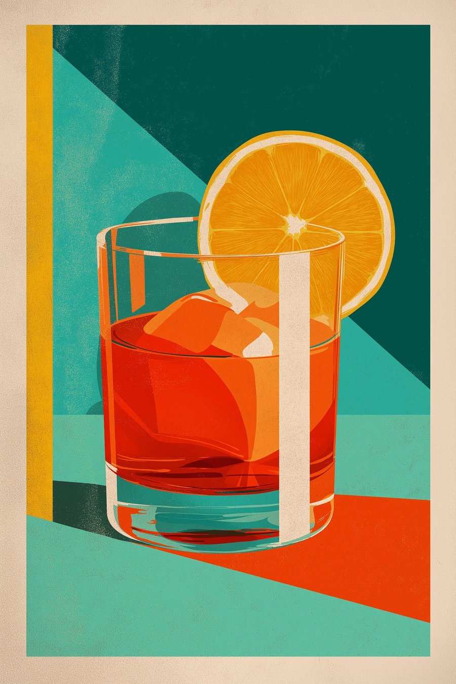 Cocktail com laranja — design completo