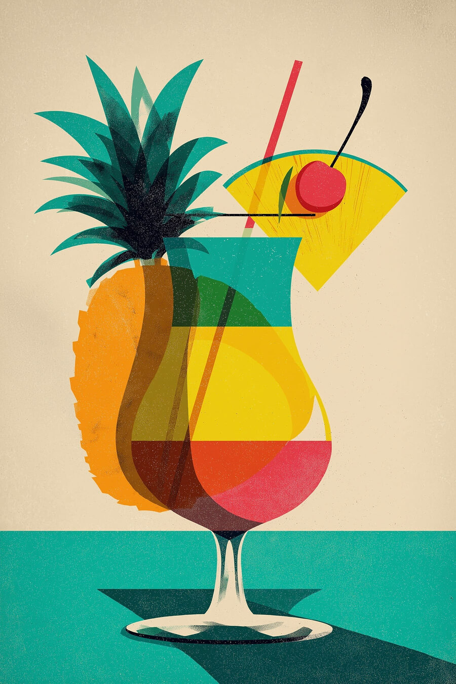 Cocktail de ananás — design completo