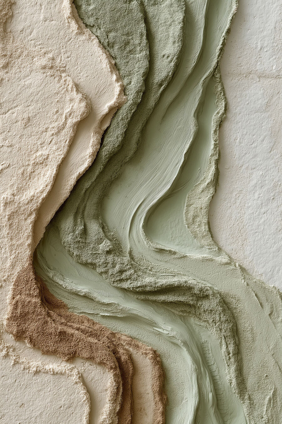 Sulcos suaves em verde-salva — design completo