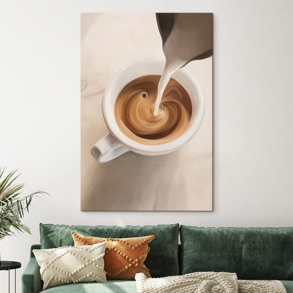 Leite sobre café quente — interior 2