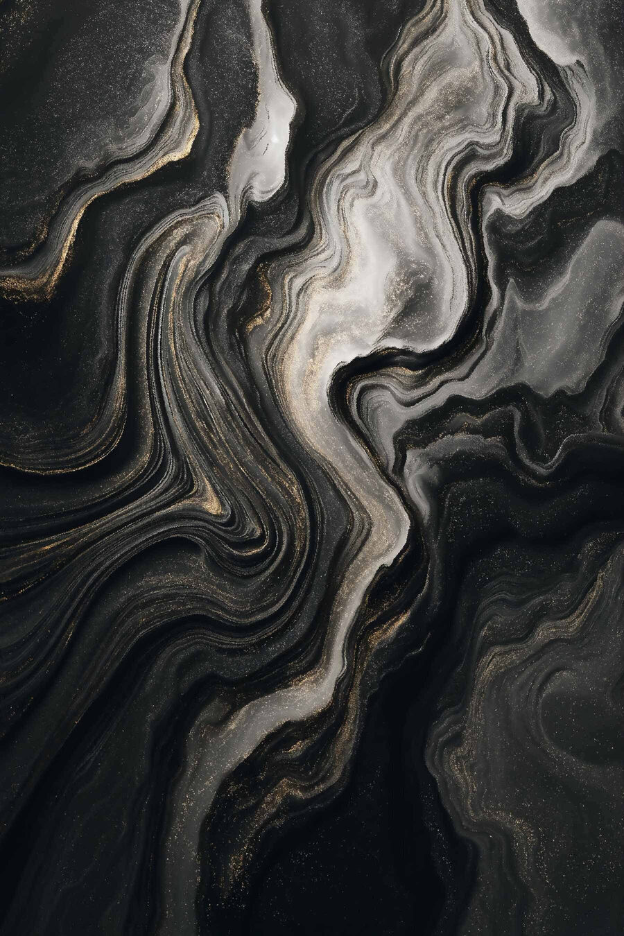 Veios claros em preto — design completo