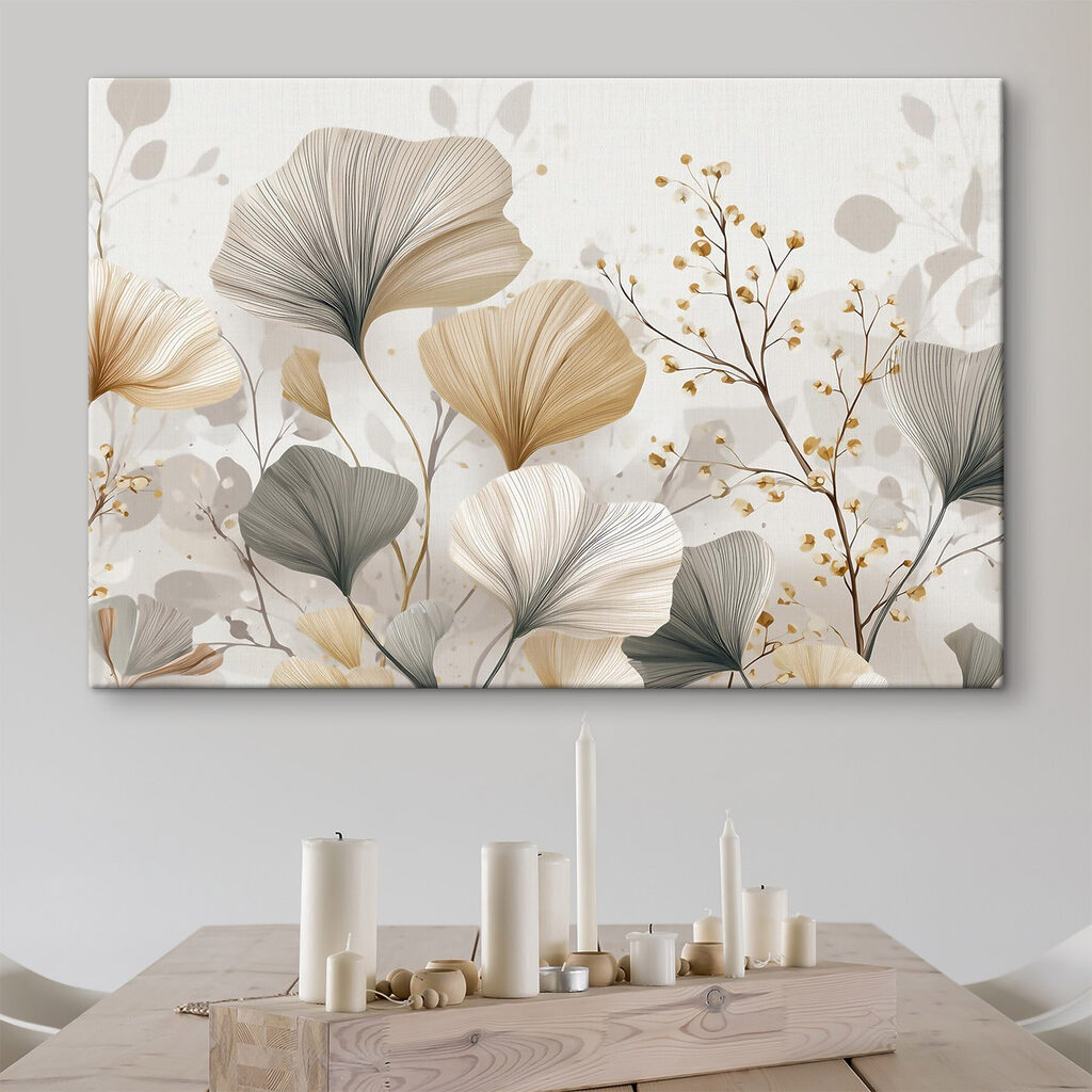 Ginkgo com ramos dourados — interior 2