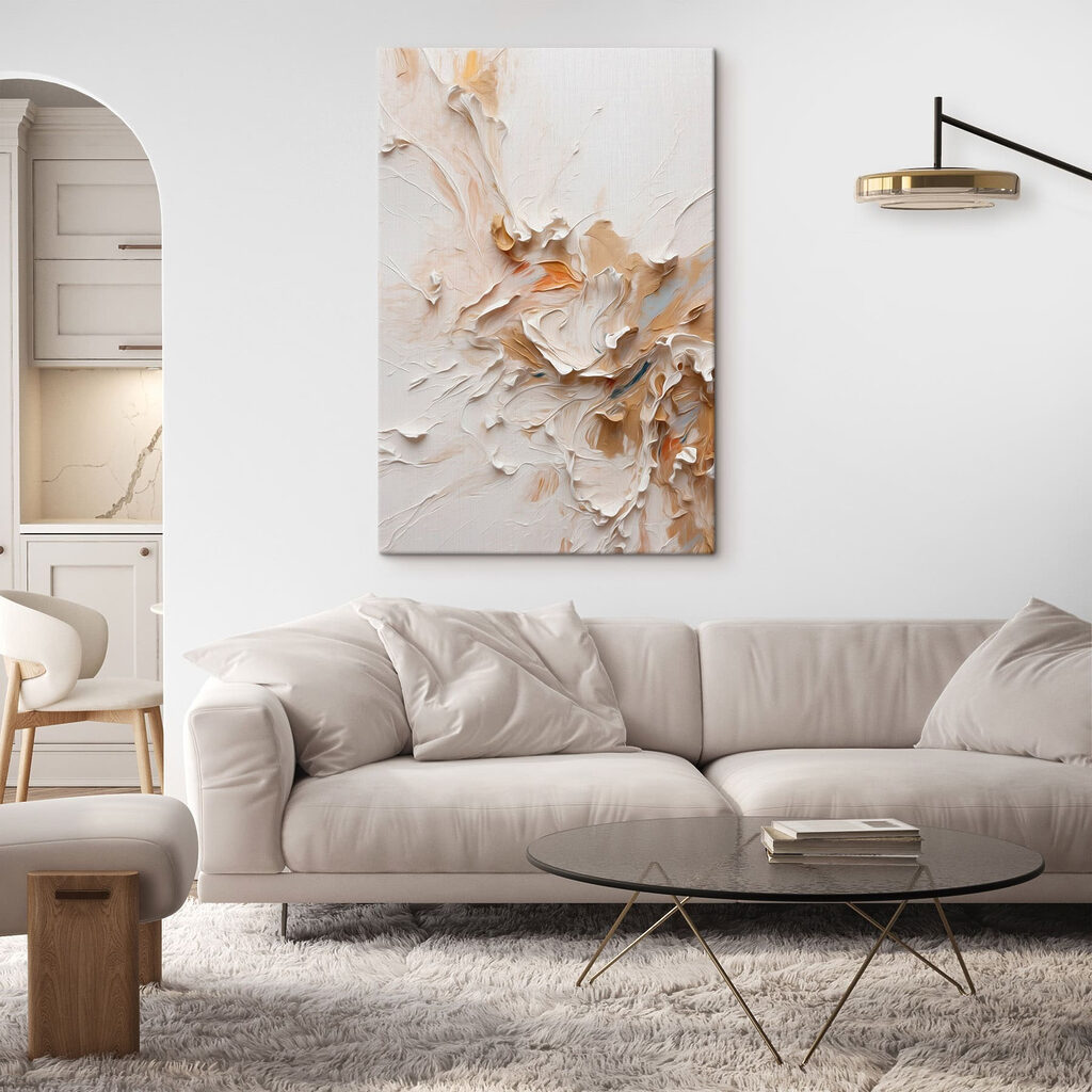 Tinta creme em movimento — interior 1