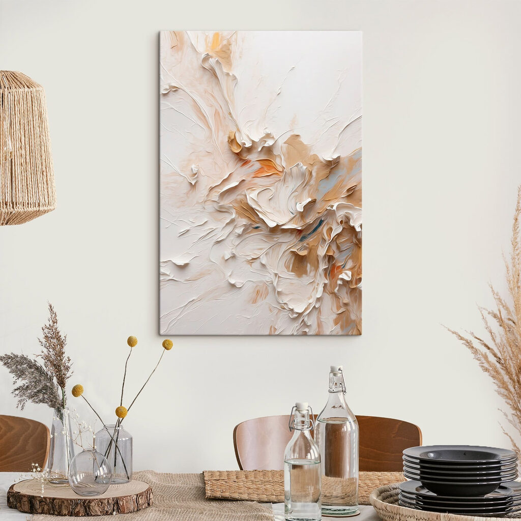 Tinta creme em movimento — interior 3