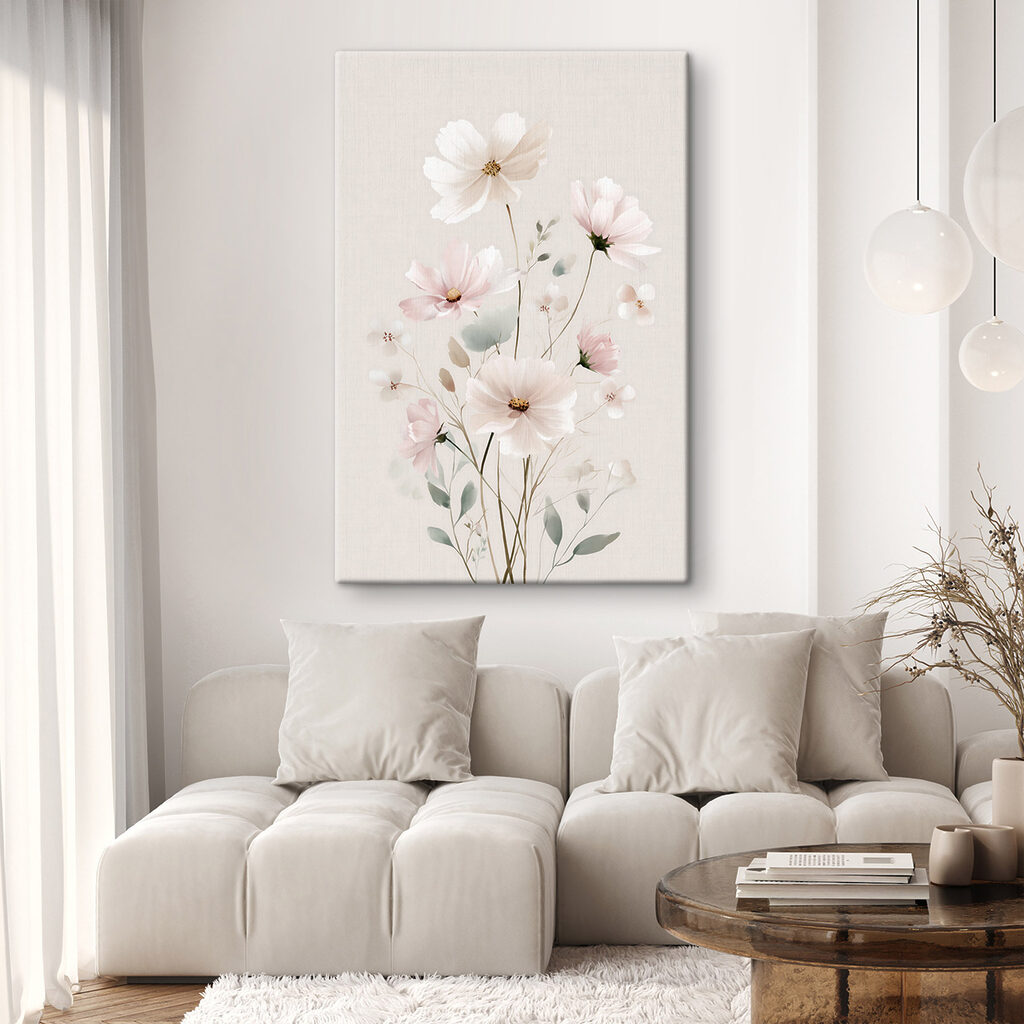 Pequenas flores, fundo claro — interior 1