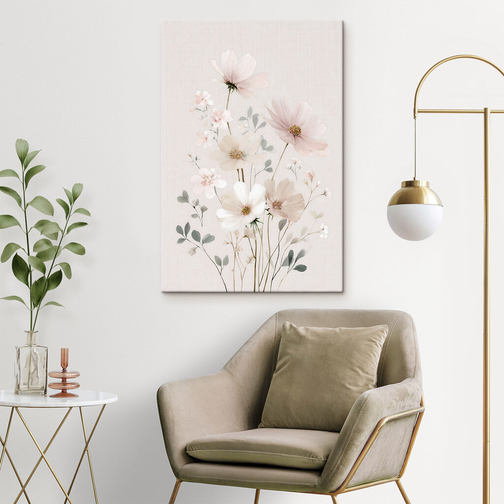 Ramos cor-de-rosa em flor — interior 2