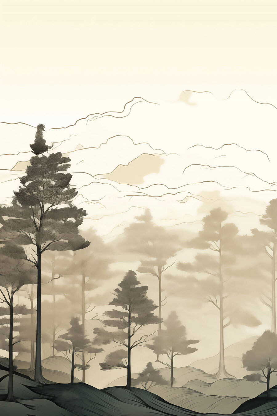 Bosques sob cumes pálidos — design completo