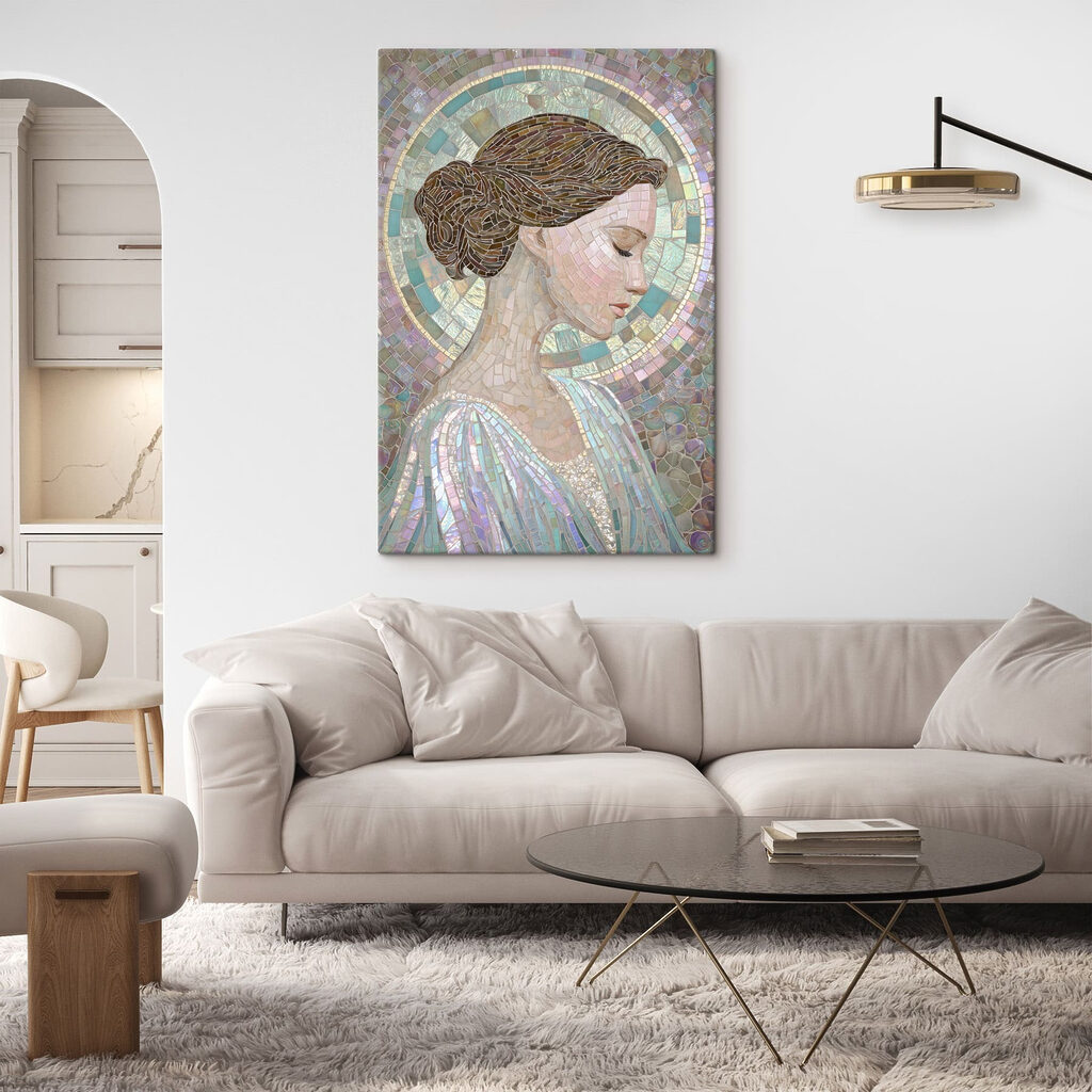 Perfil em mosaico pastel — interior 2