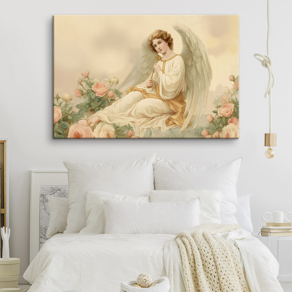 Anjo entre rosas cor-de-rosa — interior 2