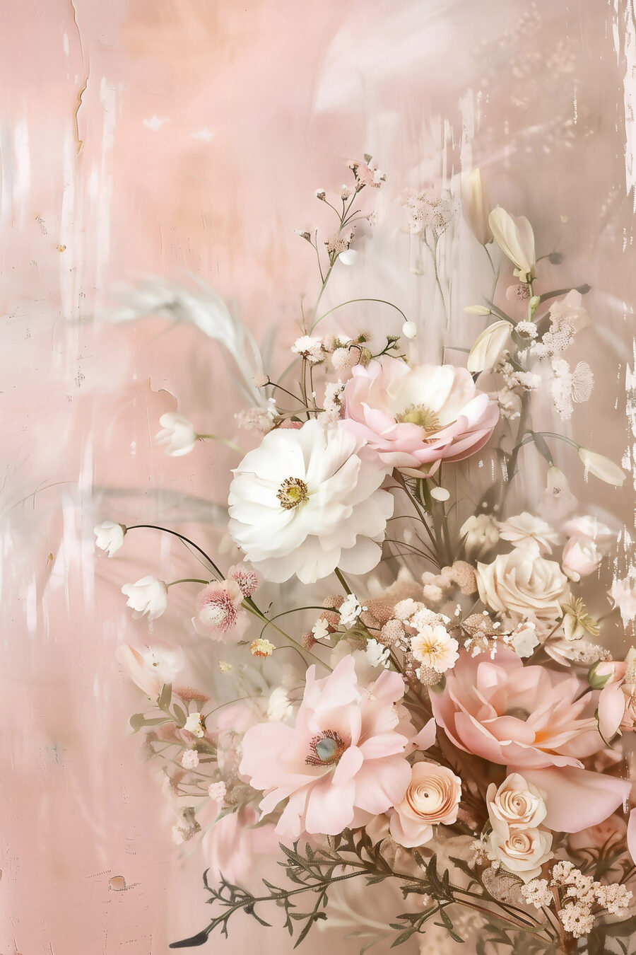 Ramo de rosas suaves — design completo