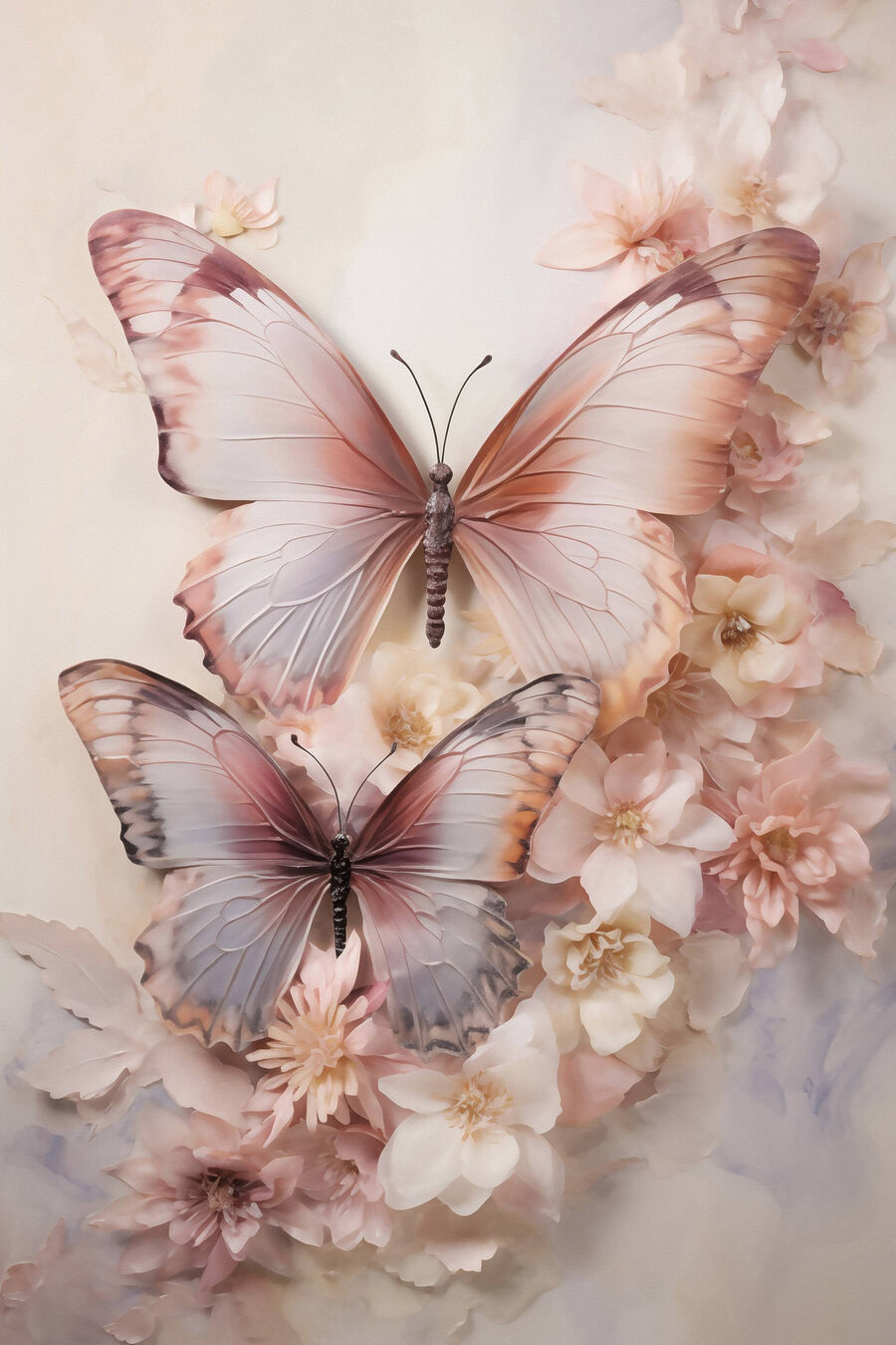Borboletas cor-de-rosa — design completo