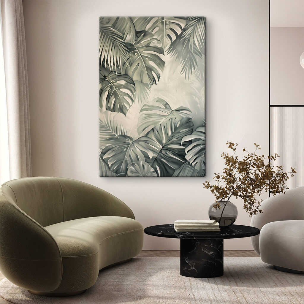Folhas tropicais em círculo — interior 2