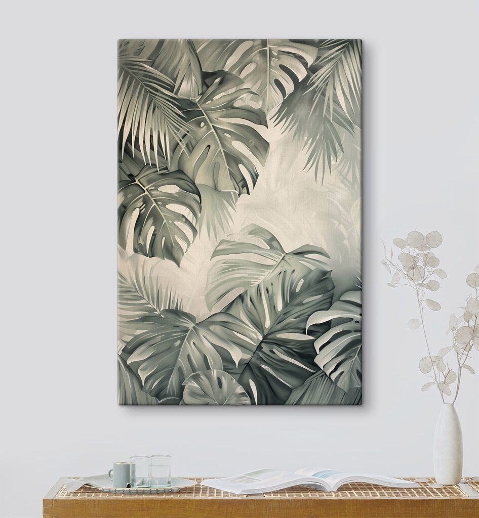 Folhas tropicais em círculo — interior 1