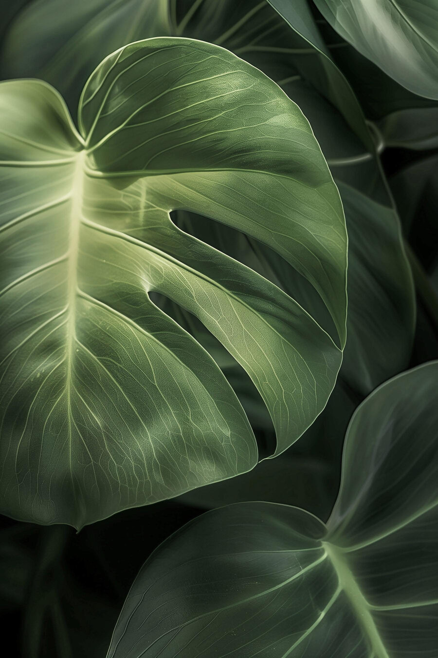 Monstera de nervuras claras — design completo